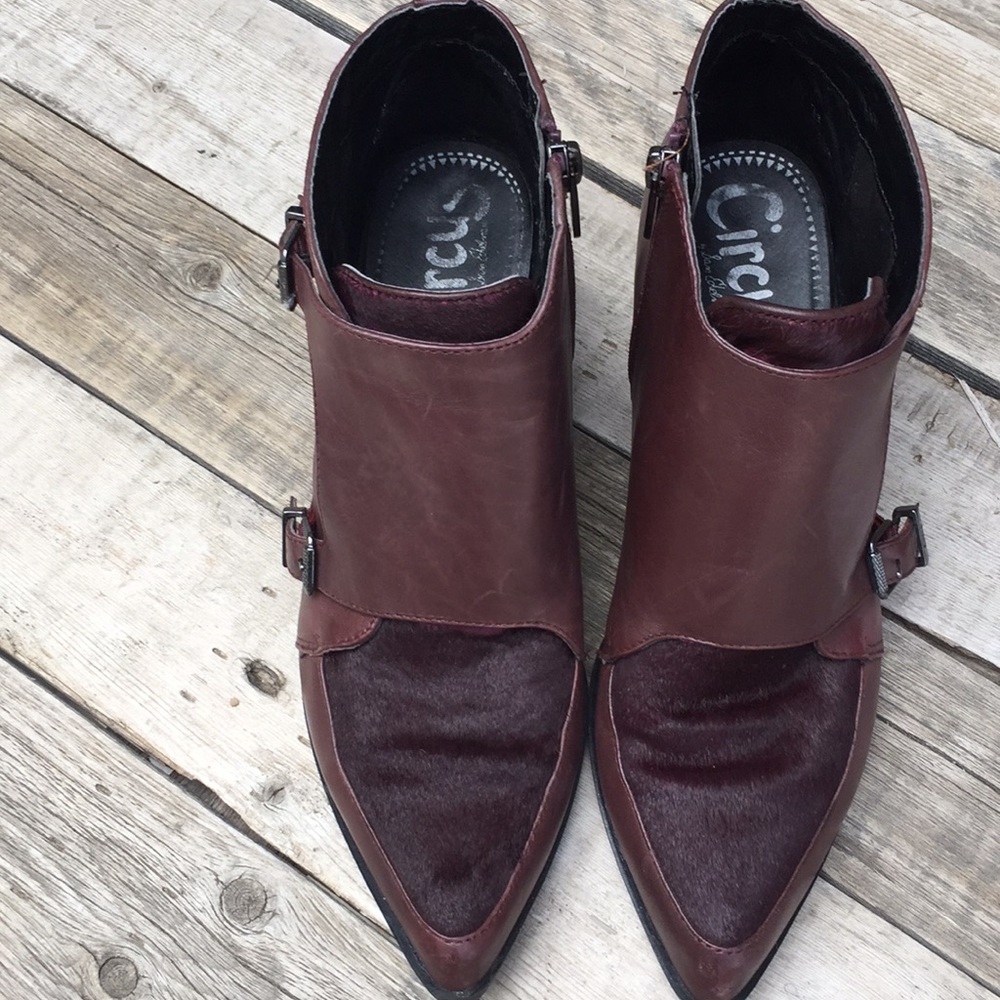 Calf hair booties